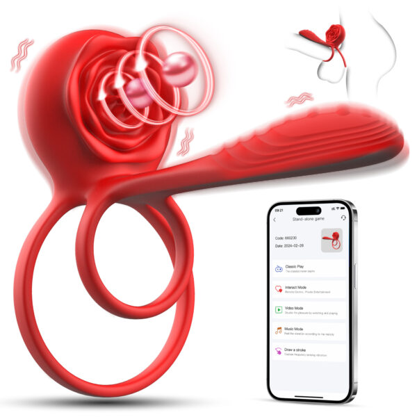 Finger Vibrator for Couples - Clit and G-Spot Stim Massaging Female Sex Toy - Multiple Patterns - Whisper Quiet & Waterproof - Rechargeable - Adult Sex Toys & Games for Women and Couples Red