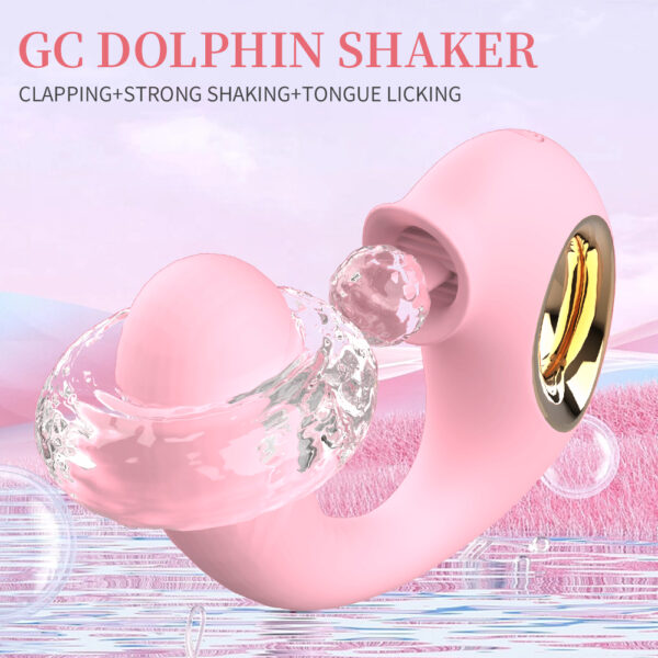 Dolphin tongue licking vibrator